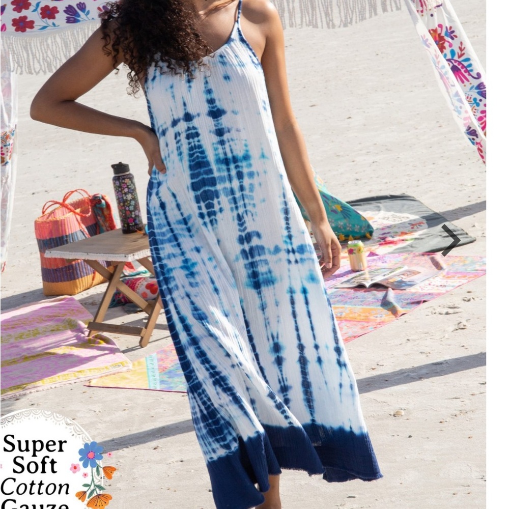 Natural Life Coco cotton cover up/midi dress size small.
